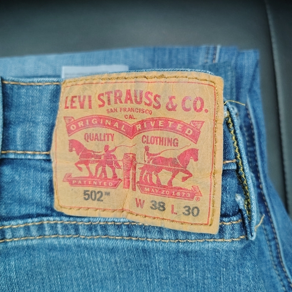 Levi's 502 Classic Straight Blue Jeans 38X30